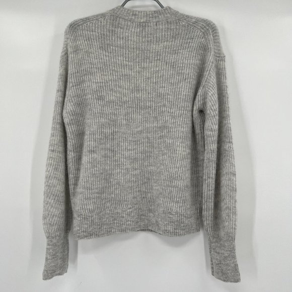 Quince Women's Heather Gray Baby Alpaca-Merino Wool Crew Pullover Sweater sz S - Picture 5 of 6